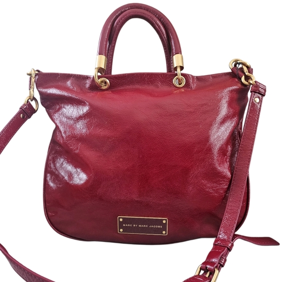 Marc Jacobs Red Patent Leather Two Way Too Hot To Handle Bag - Picture 7 of 14